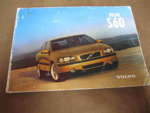 2001 volvo s60 owners manual w/case 01 free shipping