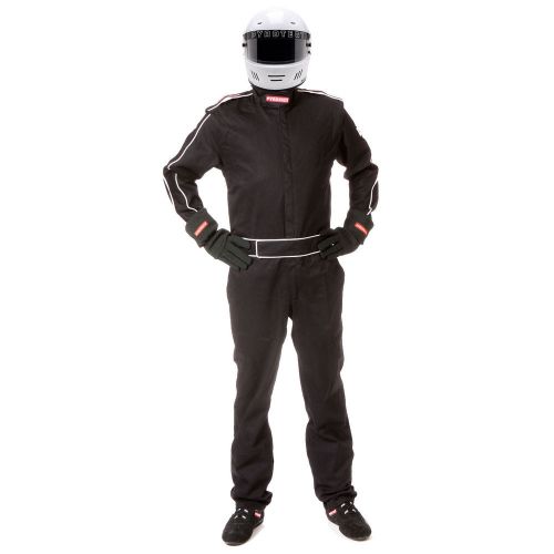 Pyrotect sportsman deluxe black one piece 3 layer sfi-5 car auto racing suit