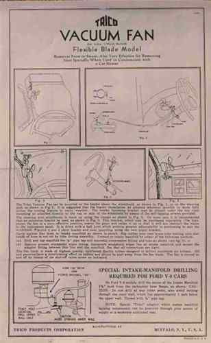 Vintage trico flexible rubber blade vacuum fan defroster hook up instructions