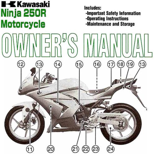 2009 kawasaki ninja 250r motorcycle owners manual -ninja 250r-kawasaki-ex250j9