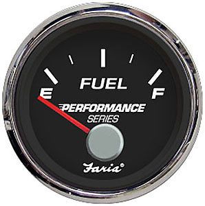 Nvu: new vintage 01129-01 black performance fuel level gauge