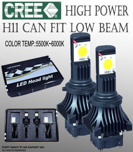 Icbeamer 1pair h11 cree 12v 50w low/ fog led upgrade light bulbs same mn6331