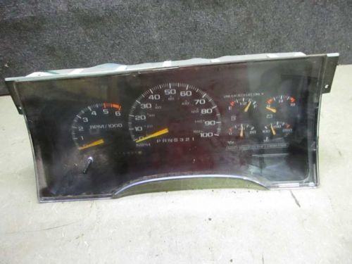 96 chevy 1500 pickup speedometer gasoline 8-350 5.7l at cluster 56916