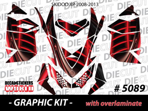 Ski-doo xp mxz snowmobile sled wrap graphics sticker decal kit 2008-2013 5089