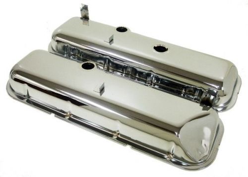 Corvette big block valve cover chrome with drippers, baffled recess for power br