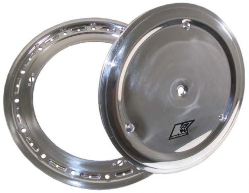 Keizer wheel aluminum beadlock ring &amp; mud cover,15&#034; sprint car,polish,maxim,j&amp;j