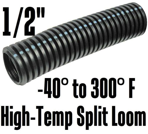 Automotive wiring insulation high-temp split loom -40° to 300°f 1/2&#034; inch, 13 mm