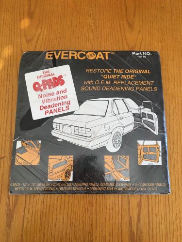 Evercoat q-pads noise &amp; vibration deadening panels 6 pads 12x12&#034; - car auto -new