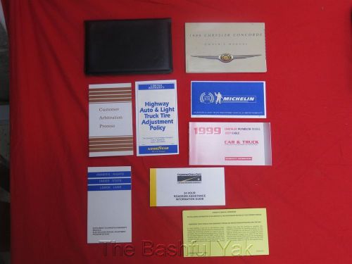 99 1999 chrysler concord owners manual with case