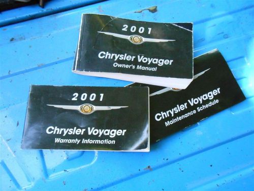 2001 chrysler voyager mini van suv owners manuals