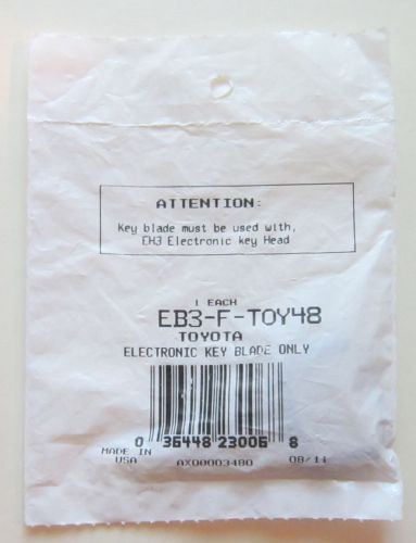 New in bag cloneable chip key  blade ilco#eb3-f-toy48 for toyota