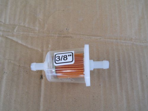 Fuel filters-3/8&#034; in line clear plastic w/ 3/8&#034; in and out ends