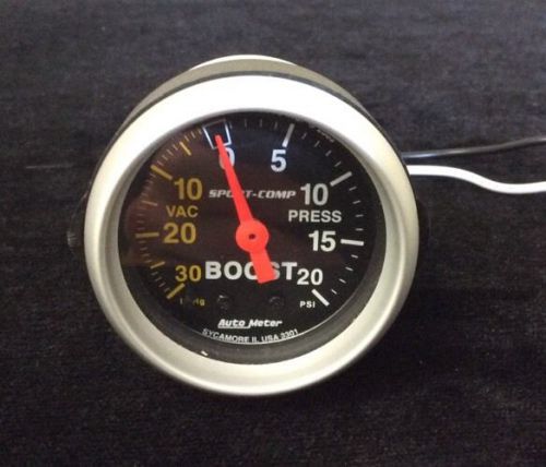 Auto meter sport-comp boost gauge 3301 made in usa