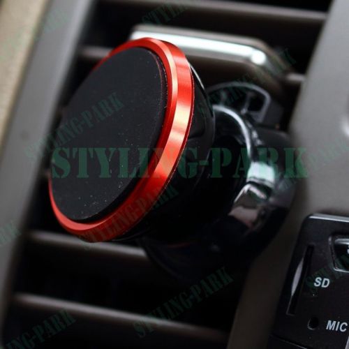 Red car vehicle mobile cell phone magnetic air vent sticky bracket mount holder