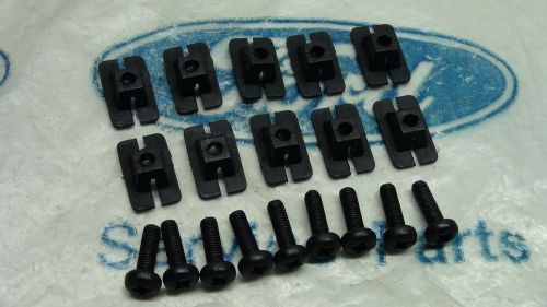 Mk2 escort xd falcon genuine ford nos grille mounting clips &amp; screws - set of 10