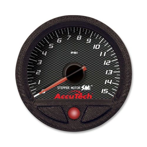 Longacre 46535 accutech smi fuel pressure gauge - 0-15 psi