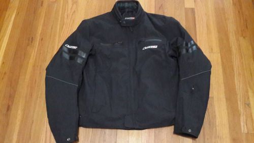 Ls2 dubai motorcycle jacket men&#039;s black with removable liner, size xl