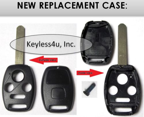 Kr55wk49308 uncut key remote transmitter clicker control keyfob replacement case