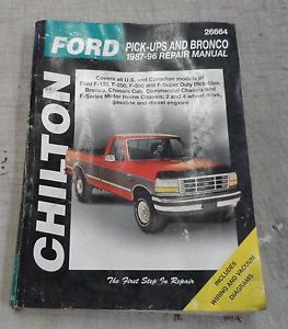Chilton ford 1987-96 pick-ups &amp; bronco repair manual