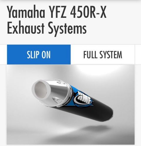 Yamaha yfz 450r-x 2009-2016 hmf comp slip on elliptical exhaust + efi optimizer