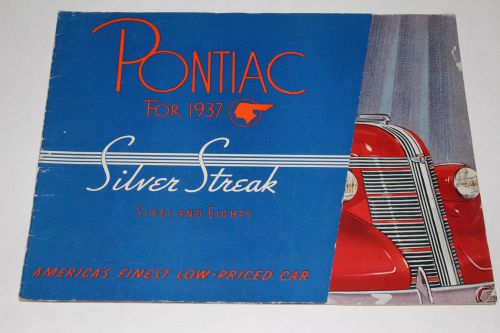 1937 pontiac sixes &amp; eights color sales brochure original