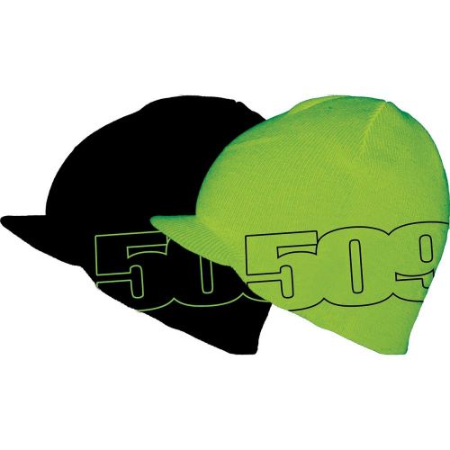 509 reversible green and black visor beanie