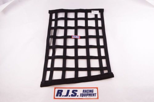 Rjs racing equipment sfi 27.1 ribbon window net black 19.5x25x27 challenger
