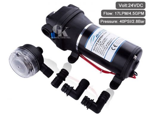 Dc 24v self-priming diaphragm pump 40psi,17lpm agricultural spraying water pump