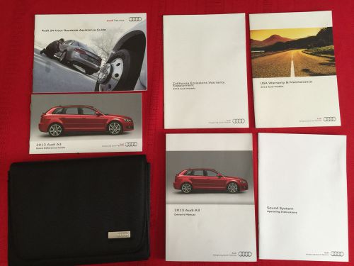 2013 audi a3 factory owners manual set and case