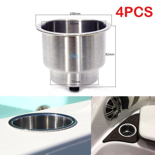 4pcs universal cup drink can holder marine grade stainles steel for car truck rv