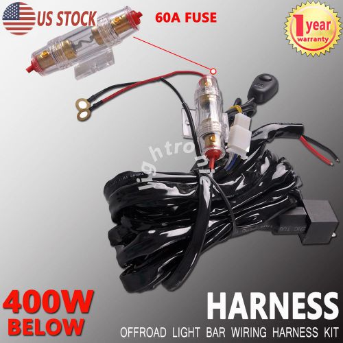 Wiring harness kit 40a switch relay harness offroad led light bar 400w below atv