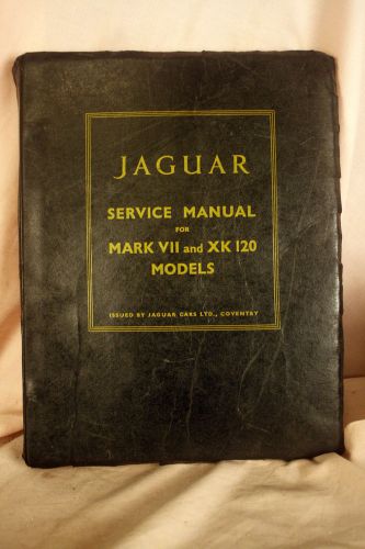 Original 1949-54 jaguar service manual mark vii 7 -xk 120 models-nice clean cond