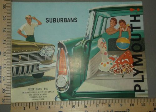 1957 plymouth suburbans station wagon brochure folder original