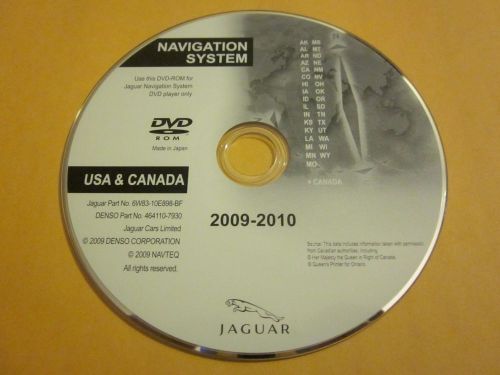 Jaguar xk xkr xf navigation system dvd west map oem 2009-2010