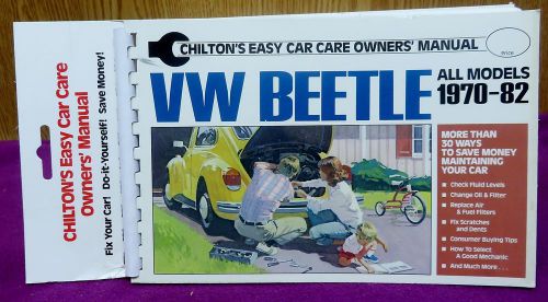 Chilton&#039;s easy car care owner&#039;s  manual vw beetle all models 1970-82