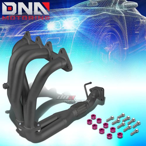 J2 for 98-02 cg f23 black exhaust manifold header+purple washer cup bolts