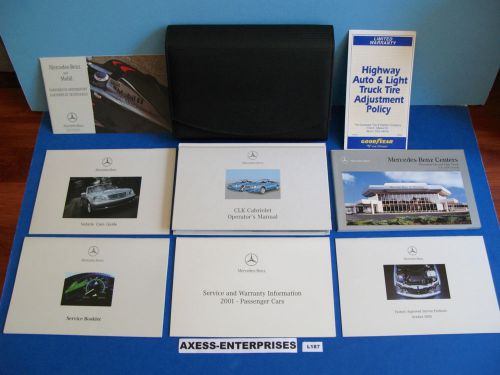2001 mercedes c208 clk clk320 clk430 cabriolet conv owners manuals book set l187