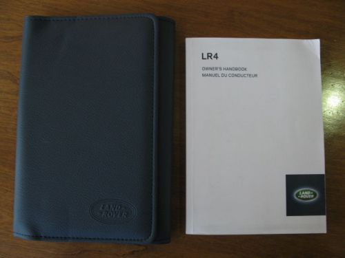 2013 original lr4 owner’s handbook in french with leather wallet case