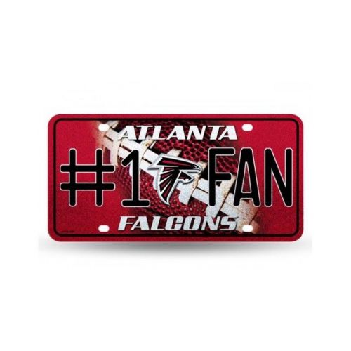 Atlanta falcons #1 fan glitter license plate - mtfgl2001