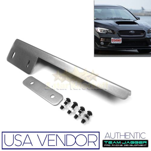 Predrilled evo look side front license plate relocator bumper grille gunmetal