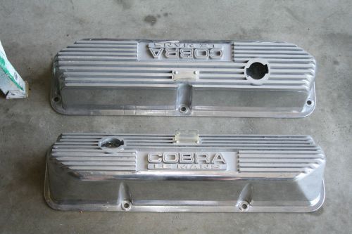 Cobra lemans polished aluminum valve covers--one blemish--ford 352-428ci fe