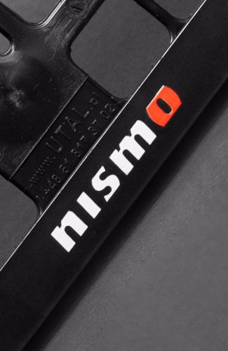 2 x nissan nismo euro license number plate frame holder