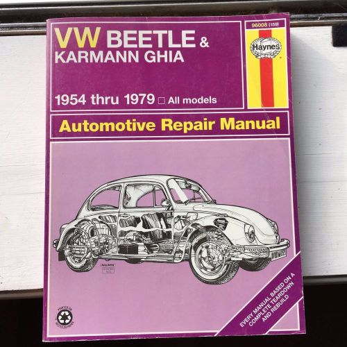Haynes vw beetle karmann ghia repair manual 1954 - 1979 volkswagen baja bug