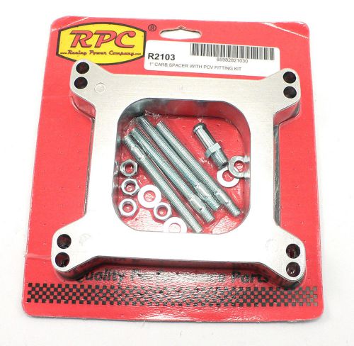 Rpc r2103 open spacer 4150 4160 holley carburetor 1&#034; pcv fitting studs &amp; gaskets