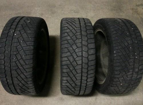 Barely used! continental winter extreme tires with painted rims