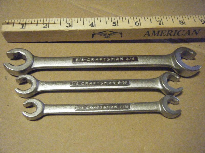 Three craftsman flare nut wrenches usa
