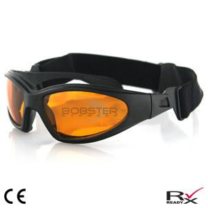 Bobster gxr sunglasses - black / anti-fog amber lenses