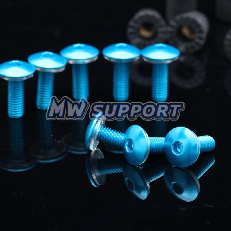 Blue windscreen fairing bolts screws for cbr 600 1000 rr r1 r6 zx10r zx6r ninja