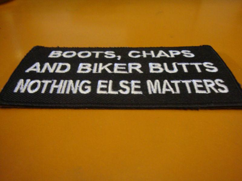 Boots, chaps and biker butts.... biker patch new!!