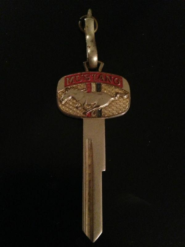 Ford mustang vintage crest key 1964 1965 1966 with pony and tri bar logo rare!